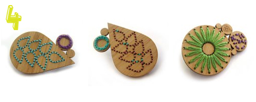 Noshii wooden brooches1  Jewelry finds: my today’s top 5