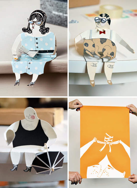 Paper characters art by Malin Koort  Malin Koort illustration and grafic design